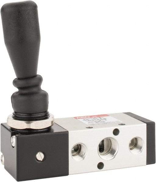 ARO/Ingersoll-Rand - 1/4" NPT Manual Mechanical Valve - 4-Way, 2 Position, Lever/Manual & 0.7 CV Rate - Benchmark Tooling