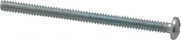 Value Collection - #6-32 UNC, 2" Length Under Head Phillips Drive Machine Screw - Pan Head, Grade 2 Steel, Zinc-Plated Finish, Without Washer - Benchmark Tooling