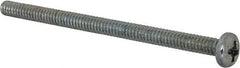 Value Collection - #6-32 UNC, 2-1/2" Length Under Head Phillips Drive Machine Screw - Pan Head, Grade 2 Steel, Zinc-Plated Finish, Without Washer - Benchmark Tooling