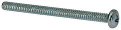 Value Collection - #10-24 UNC, 2-1/2" Length Under Head Phillips Drive Machine Screw - Pan Head, Grade 2 Steel, Zinc-Plated Finish, Without Washer - Benchmark Tooling