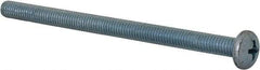 Value Collection - #10-32 UNF, 3" Length Under Head Phillips Drive Machine Screw - Pan Head, Grade 2 Steel, Zinc-Plated Finish, Without Washer - Benchmark Tooling