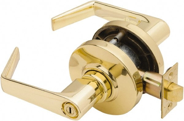 Schlage - Privacy Lever Lockset for 1-3/8 to 1-7/8" Thick Doors - Exact Industrial Supply