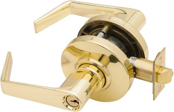 Schlage - Storeroom Lever Lockset for 1-3/8 to 1-7/8" Thick Doors - Exact Industrial Supply