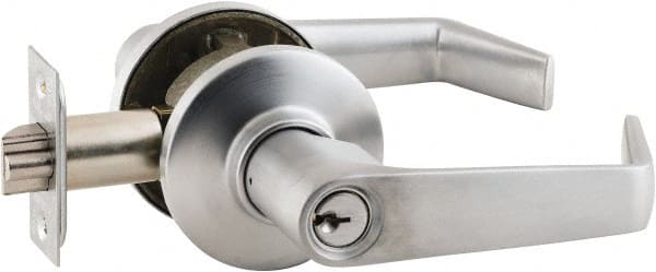 Schlage - Storeroom Lever Lockset for 1-3/8 to 2" Thick Doors - Exact Industrial Supply