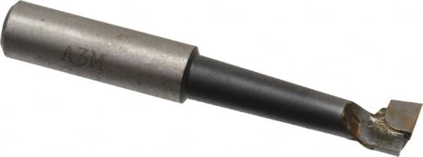 Interstate - 3/8" Min Bore Diam, 1-13/32" Max Bore Depth, 3/8 Shank Diam, Boring Bar - Right Hand Cut, Carbide-Tipped, Bright Finish - Exact Industrial Supply