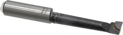 Interstate - 7/16" Min Bore Diam, 2-1/4" Max Bore Depth, 1/2 Shank Diam, Boring Bar - Right Hand Cut, Carbide-Tipped, Bright Finish - Exact Industrial Supply