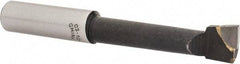 Interstate - 9/16" Min Bore Diam, 2-1/4" Max Bore Depth, 1/2 Shank Diam, Boring Bar - Right Hand Cut, Carbide-Tipped, Bright Finish - Exact Industrial Supply