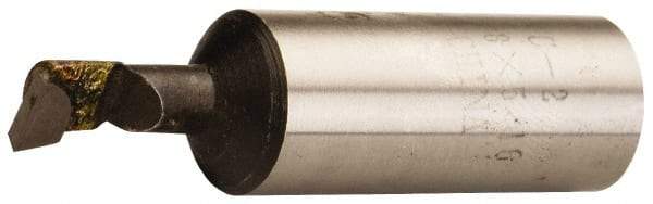 Made in USA - 5/16" Min Bore Diam, 3/4" Max Bore Depth, 5/8 Shank Diam, Boring Bar - Right Hand Cut, Carbide-Tipped, Bright Finish - Exact Industrial Supply