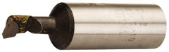 Made in USA - 3/8" Min Bore Diam, 1-7/8" Max Bore Depth, 3/8 Shank Diam, Boring Bar - Right Hand Cut, Carbide-Tipped, Bright Finish - Exact Industrial Supply