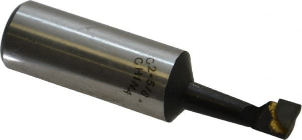 Interstate - 5/16" Min Bore Diam, 1-1/8" Max Bore Depth, 5/8 Shank Diam, Boring Bar - Right Hand Cut, Carbide-Tipped, Bright Finish - Exact Industrial Supply