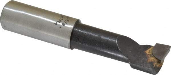 Interstate - 11/16" Min Bore Diam, 1-7/8" Max Bore Depth, 5/8 Shank Diam, Boring Bar - Right Hand Cut, Carbide-Tipped, Bright Finish - Exact Industrial Supply