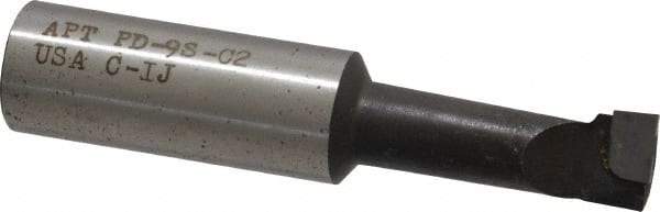 Interstate - 9/16" Min Bore Diam, 1-1/2" Max Bore Depth, 3/4 Shank Diam, Boring Bar - Right Hand Cut, Carbide-Tipped, Bright Finish - Exact Industrial Supply