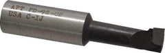 Interstate - 9/16" Min Bore Diam, 1-1/2" Max Bore Depth, 3/4 Shank Diam, Boring Bar - Right Hand Cut, Carbide-Tipped, Bright Finish - Exact Industrial Supply