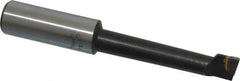 Interstate - 9/16" Min Bore Diam, 3" Max Bore Depth, 3/4 Shank Diam, Boring Bar - Right Hand Cut, Carbide-Tipped, Bright Finish - Exact Industrial Supply