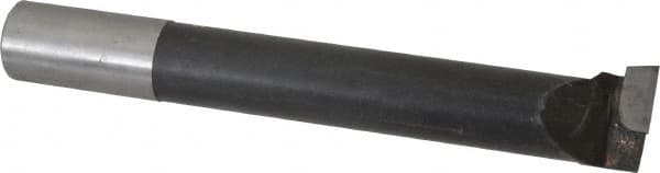 Interstate - 1-1/4" Min Bore Diam, 5-3/4" Max Bore Depth, 1 Shank Diam, Boring Bar - Right Hand Cut, Carbide-Tipped, Bright Finish - Exact Industrial Supply