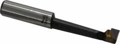 Interstate - 5/16" Min Bore Diam, 1-1/2" Max Bore Depth, 3/8 Shank Diam, Boring Bar - Right Hand Cut, Carbide-Tipped, Bright Finish - Exact Industrial Supply