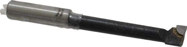 Interstate - 7/16" Min Bore Diam, 2-1/4" Max Bore Depth, 3/8 Shank Diam, Boring Bar - Right Hand Cut, Carbide-Tipped, Bright Finish - Exact Industrial Supply