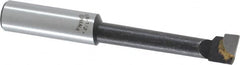 Interstate - 7/16" Min Bore Diam, 2-1/4" Max Bore Depth, 1/2 Shank Diam, Boring Bar - Right Hand Cut, Carbide-Tipped, Bright Finish - Exact Industrial Supply