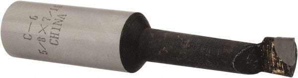 Interstate - 7/16" Min Bore Diam, 1-11/16" Max Bore Depth, 5/8 Shank Diam, Boring Bar - Right Hand Cut, Carbide-Tipped, Bright Finish - Exact Industrial Supply