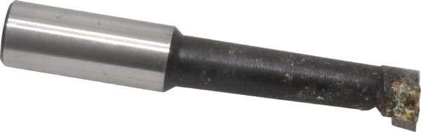 Interstate - 9/16" Min Bore Diam, 2-1/4" Max Bore Depth, 5/8 Shank Diam, Boring Bar - Right Hand Cut, Carbide-Tipped, Bright Finish - Exact Industrial Supply