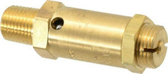 Kingston - 1/4" Inlet, Safety Relief Valve - 25 Max psi, Brass - Benchmark Tooling