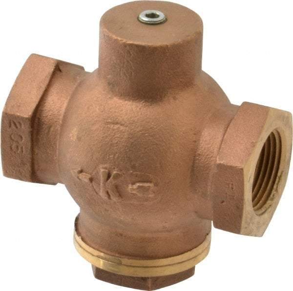 Kingston - 1" Brass Check Valve - Inline, FNPT x FNPT, 400 WOG - Benchmark Tooling