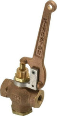 Kingston - 1/4" Pipe, 400 Max psi, Buna N Disc, Self Closing Control Valve - Pull Lever, FNPT x FNPT End Connections - Benchmark Tooling