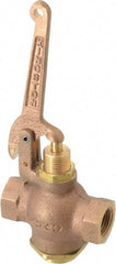 Kingston - 1/2" Pipe, 400 Max psi, Buna N Disc, Self Closing Control Valve - Pull Lever, FNPT x FNPT End Connections - Benchmark Tooling