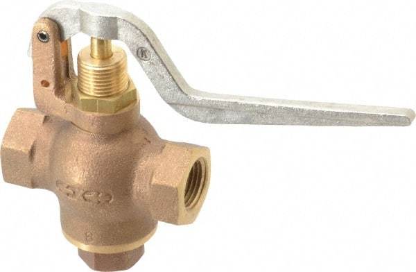 Kingston - 1/2" Pipe, 400 Max psi, Buna N Disc, Self Closing Control Valve - Balanced Valve Squeeze Lever, FNPT x FNPT End Connections - Benchmark Tooling
