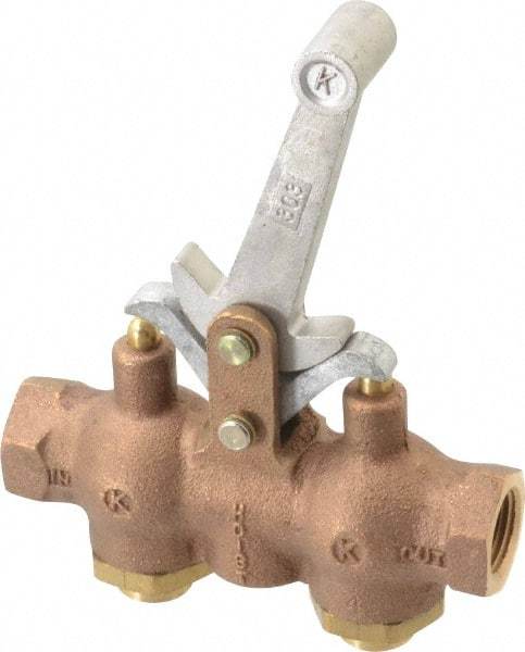 Kingston - 1/2" NPT Hoist Control Valve - Dead Man Style Lever & 200 Max psi - Benchmark Tooling