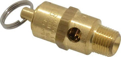 Kingston - 1/8" Inlet, ASME Safety Relief Valve - 100 Max psi, Brass - Benchmark Tooling