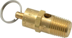 Kingston - 1/4" Inlet, ASME Safety Relief Valve - 200 Max psi, Brass - Benchmark Tooling