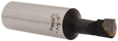 Interstate - 7/16" Min Bore Diam, 1-1/8" Max Bore Depth, 3/4 Shank Diam, Boring Bar - Right Hand Cut, Carbide-Tipped, Bright Finish - Exact Industrial Supply