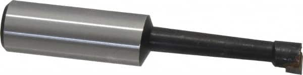 Interstate - 7/16" Min Bore Diam, 2-1/4" Max Bore Depth, 3/4 Shank Diam, Boring Bar - Right Hand Cut, Carbide-Tipped, Bright Finish - Exact Industrial Supply