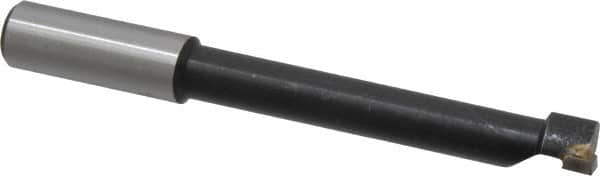 Interstate - 13/16" Min Bore Diam, 4-1/2" Max Bore Depth, 3/4 Shank Diam, Boring Bar - Right Hand Cut, Carbide-Tipped, Bright Finish - Exact Industrial Supply