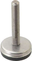 Gibraltar - 5/16-18 Bolt Thread, Stud Mount Leveling Pad & Mount - 250 Max Lb Capacity, 1.2" Base Diam, 1-1/2" Thread Length - Benchmark Tooling