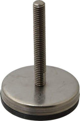 Gibraltar - 5/16-18 Bolt Thread, Stud Mount Leveling Pad & Mount - 250 Max Lb Capacity, 2.03" Base Diam, 2" Thread Length - Benchmark Tooling