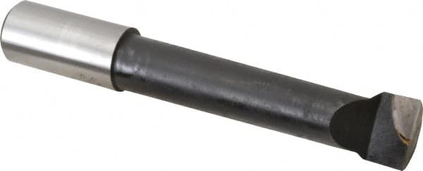 Interstate - 1-1/16" Min Bore Diam, 4-1/2" Max Bore Depth, 1 Shank Diam, Boring Bar - Right Hand Cut, Carbide-Tipped, Bright Finish - Exact Industrial Supply