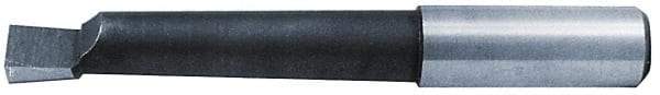 Interstate - 7/16" Min Bore Diam, 1-3/16" Max Bore Depth, 3/4 Shank Diam, Boring Bar - Right Hand Cut, Cobalt, Bright Finish - Exact Industrial Supply