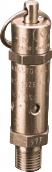 Kingston - 1/4" Inlet, ASME Safety Relief Valve - 75 Max psi, Stainless Steel - Benchmark Tooling
