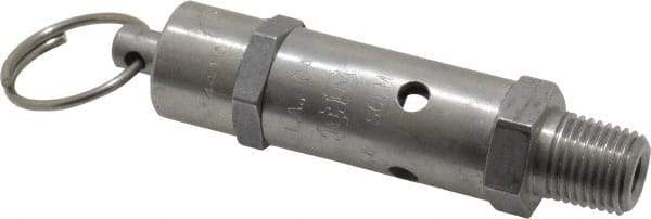 Kingston - 1/4" Inlet, ASME Safety Relief Valve - 100 Max psi, Stainless Steel - Benchmark Tooling