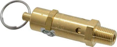 Kingston - 1/4" Inlet, ASME Safety Relief Valve - 50 Max psi, Brass - Benchmark Tooling