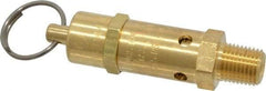 Kingston - 1/4" Inlet, ASME Safety Relief Valve - 75 Max psi, Brass - Benchmark Tooling