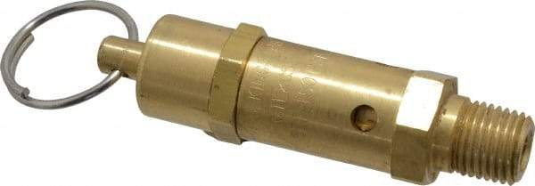 Kingston - 1/4" Inlet, ASME Safety Relief Valve - 150 Max psi, Brass - Benchmark Tooling