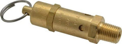 Kingston - 1/4" Inlet, ASME Safety Relief Valve - 175 Max psi, Brass - Benchmark Tooling