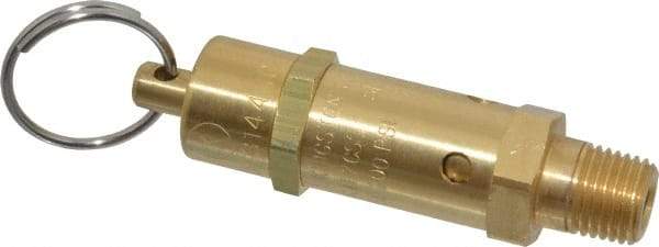 Kingston - 1/4" Inlet, ASME Safety Relief Valve - 200 Max psi, Brass - Benchmark Tooling