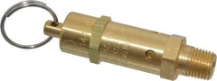 Kingston - 1/4" Inlet, ASME Safety Relief Valve - 200 Max psi, Brass - Benchmark Tooling