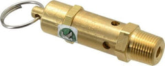 Kingston - 3/8" Inlet, ASME Safety Relief Valve - 75 Max psi, Brass - Benchmark Tooling