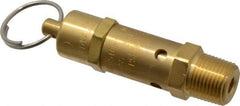 Kingston - 3/8" Inlet, ASME Safety Relief Valve - 100 Max psi, Brass - Benchmark Tooling