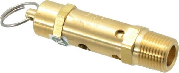 Kingston - 1/2" Inlet, ASME Safety Relief Valve - 100 Max psi, Brass - Benchmark Tooling